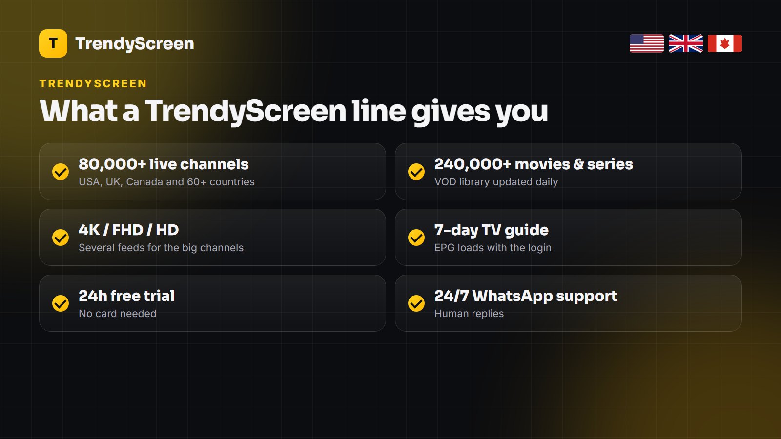 TrendyScreen IPTV review checklist: channels, stability, EPG, VOD, support and trial